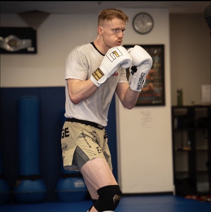 Wyatt Boyce training boxing as part of his martial arts background